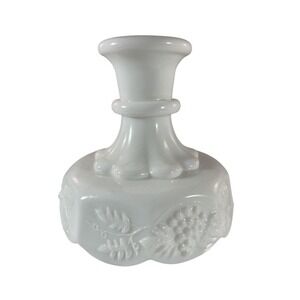 Vintage Westmoreland Milk Glass Candlestick MCM Paneled Grapes Vines - Single